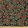 thumbnail image 2 of Ambesonne Floral Fabric by the Yard Microfiber, Blooming Colorful Wildflower, 3 Yards, Dark Fuchsia Pastel Pink, 2 of 2