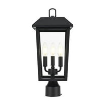 Elegant Lighting Riggs 8 x 18 inch Outdoor Post Light in Black