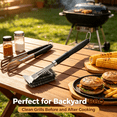 thumbnail image 4 of Axidou Grill Brush and Scraper, Safe Wire BBQ Grill Brush with 18" Adjustable Handle, Extra Strong Grill Cleaner Accessories for Gas, Charcoal, Porcelain and Smoker Grill Grates, 4 of 8