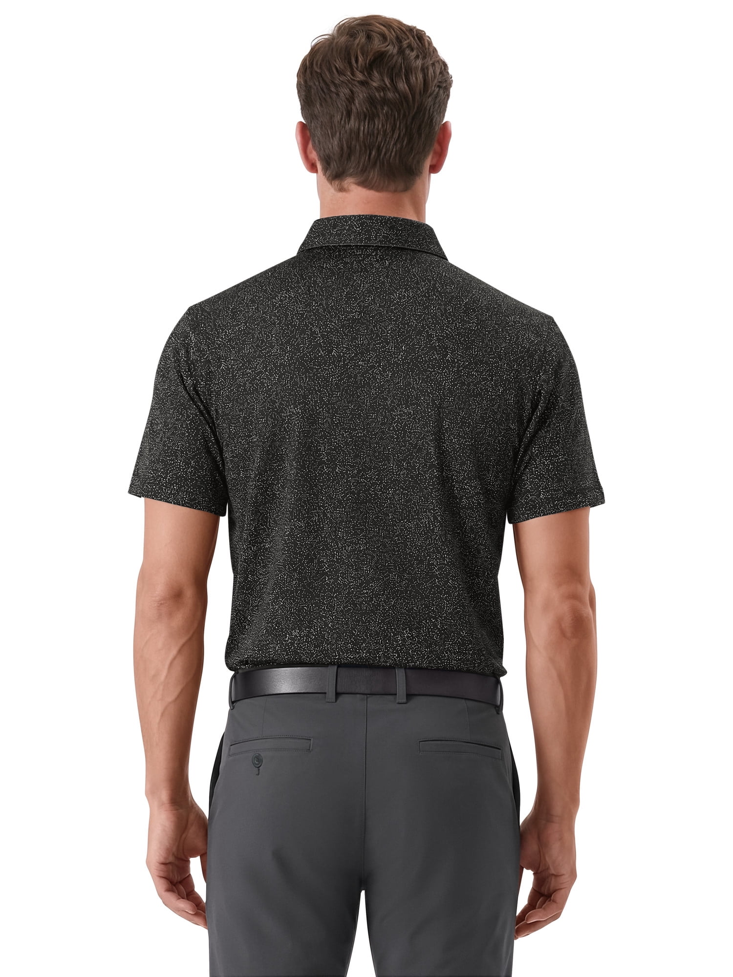 Ben Hogan Performance Men’s & Big Men's All-Over Micro-Confetti Short Sleeve Golf Polo Shirt, Sizes S-4XLT