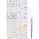 thumbnail image 1 of 4 Sheets 5D Flower Nail Stickers Nail Decals Nails Art Decorations Flower Nails Art Stickers with Tweezer for Women Girl, 1 of 4