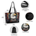 thumbnail image 2 of FORMRS Canvas Laptop Tote Bag for Women with 15.6" Computer Compartments Shoulder Handbag, Brown Abstract Eagle, 2 of 7