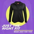 thumbnail image 4 of ACTIVE UNIFORMS Women's Ultra Soft Stretch Zip Up Scrub Jacket (Black, X-Small), 4 of 6