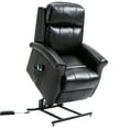 thumbnail image 5 of Boyel Living Electric Power Lift Recliner Soft Chair for Elderly ,Ergonomic with 8-Point Massage, 2 Side Pockets,Thickened Pillow（Faux Leather）Black, 5 of 10