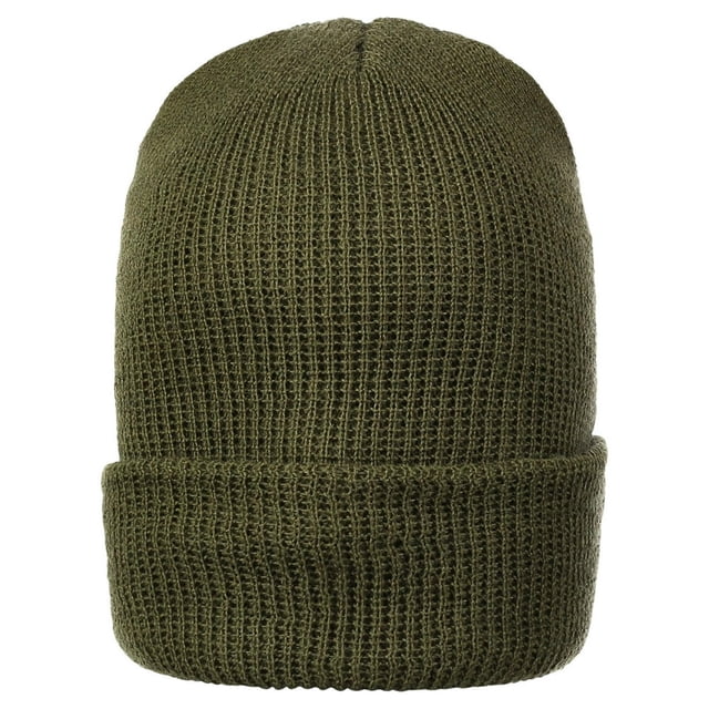 HLONK Wool Watch Cap Beanie 100% Wool Military Style Made in USA One Size Black Single