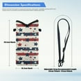 thumbnail image 6 of ZIATUBLES Small Crossbody Case Bag for Women Men Carrying Strap Phone Pouch Protective Cell Phone Sleeve with Hook and Loop Fastener, 4 X 8 Inch, Red White Blue Stripe Star, 6 of 7