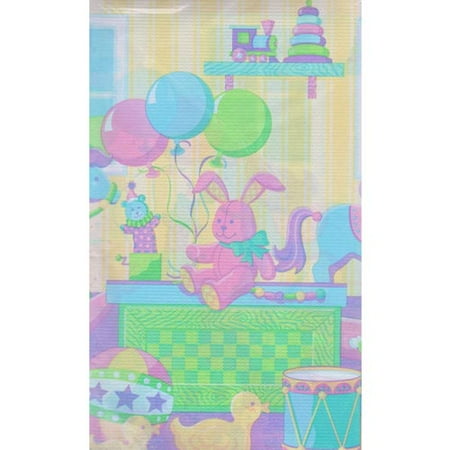 Baby Shower Nursery Toys Paper Table Cover 1ct Walmart Com Baby Shower Nursery Toys Paper Table Cover 1ct Walmart Com