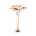 thumbnail image 3 of CARATS FOR YOU 2/9 Cttw White Natural Diamond In 14K Rose Gold Plated Tortoise Ring (0.23 Carat, I-J Color, I2-I3 Clarity), Ring Size-7, 3 of 6