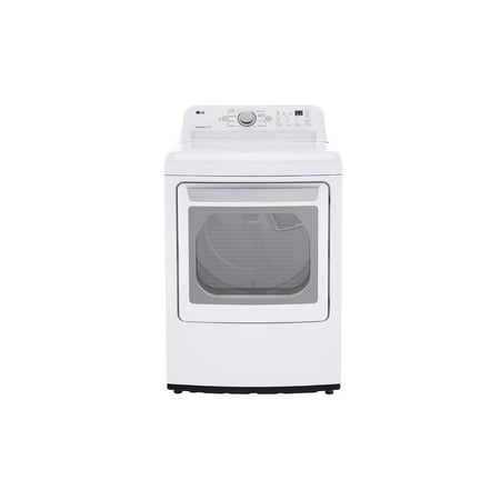 LG DLE7150W 7.3 Cu. Ft. White Top Load Electric Dryer with Sensor Dry