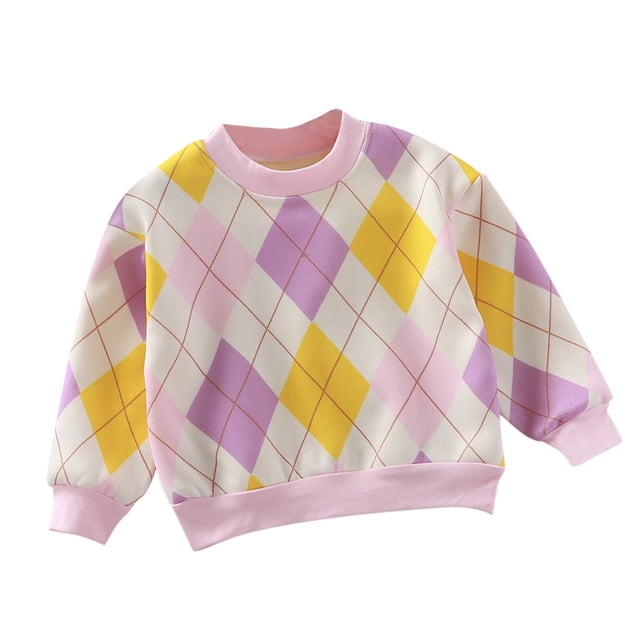 Pull-overs Décontractés à Manches Longues et Col Rond en Polaire pour Filles et Garçons, Motif Chaud, Violet