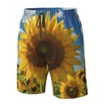 thumbnail image 4 of Pofeuu Sky Golden Sunflower Field Prin Men's Swim Trunks Quick Dry Bathing Suit Swimming Board Shorts Mesh Lining Beach Swimwear-3X-Large, 4 of 6