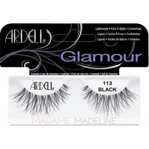 Ardell Glamour Lashes False Eyelashes, #113 Black