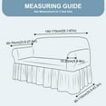 thumbnail image 2 of Eurhowing Stretch Sofa Slipcover, Elastic Sofa Cover, Universal Fit Furniture Protector with Skirt, Machine Washable, Pet Friendly, 2-Seater, 2 of 9