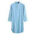 thumbnail image 1 of Ketyyh-chn99 Mens Fleece Robe, Soft Plush Robe for Men Men's Long Sleeve Button Solid Color Shirt Nightdress Robe Size for XL,Watermelon Red, 1 of 4
