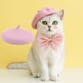 thumbnail image 4 of Pebbuoy Pet Hat Adjustable Cute Cat Beret Comfortable Soft Dog Costume Headwear Photo Props Pet Fashion Accessories, 4 of 8
