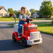 LAZY BUDDY 6V Kids Ride-on Truck, Battery Powered Ride on Toy Electric ...