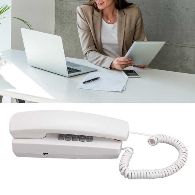 Teléfono De Pared, Teléfono Fijo Con Cable, Teléfono De Pared Con Rellamada, Silencio, Control De Volumen, Teléfono Simple Para Hotel, Oficina, Banco, Centro De Llamadas,
