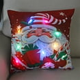 thumbnail image 5 of Decoración navideña Funda de almohada LED con forma de gato Regalo de Año Nuevo de Navidad 45x45cm, 5 of 5