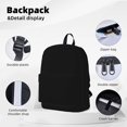 thumbnail image 4 of Goofa Black Printed Backpack,Laptop Backpack,Durable Anti-Theft Travel Work Backpack,Water-resistant Backpack, 4 of 9