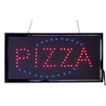 thumbnail image 1 of "Pizza" Animé Bleu Stable Rouge LED Signe avec Chaîne Suspendue 19X10X1" Porte de Magasin Panneau Mural, 1 of 6