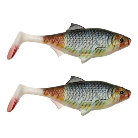ROZYARD 2Pcs Fishing Baits Plastic Lures Swimbait Soft Fishing Lure Paddle Tail Swimbaits for Saltwater and Freshwater