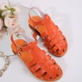 thumbnail image 7 of Sandals Wide Feet, Womens Sandals Wide Width, Women's Flat Sandals, Women's Mexicanos Huaraches Sandals Summer Beach Vacation Closed Toe Ankle Strap Flats Walking Wedding Shoes, Saffron 8, 7 of 7