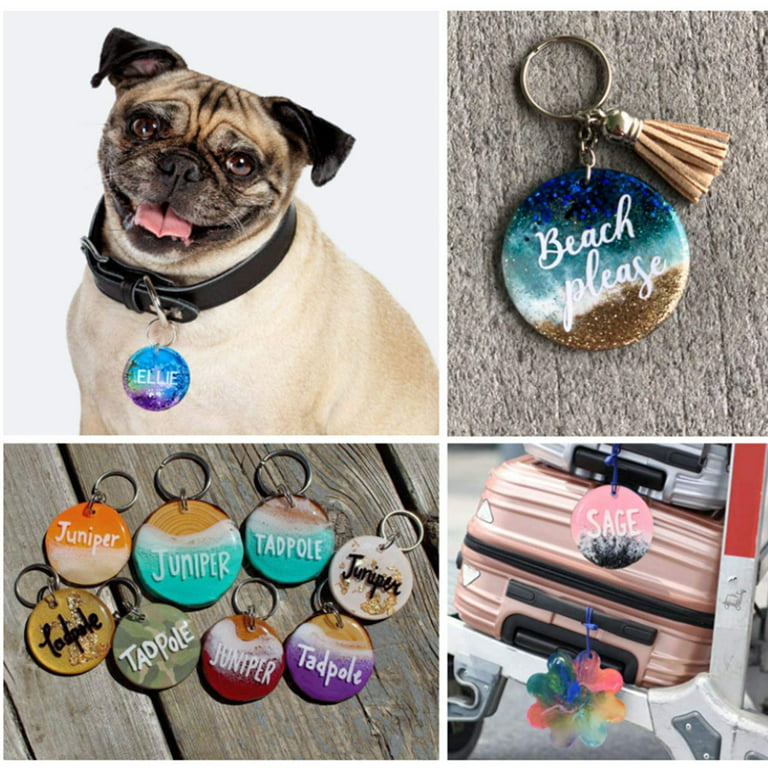  6 Pcs Dog Tag Resin Mold, Resin Dog Tag Molds For Resin, Dog  Bone Shaped Silicone Mold And 10 Pcs Dog Keychain Pendant Clay Mold, For  Kitchen Or Homemade DIY