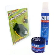 Smokebuddy Green Personal Air Purifier w/ Ozium 8oz Aerosol and Ozium 4.5oz Gel
