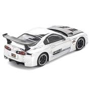 Toyota Supra Top Secret GT300 RHD (Right Hand Drive) Silver Chrome 1/64 Die Cast Model Car by Pop Race