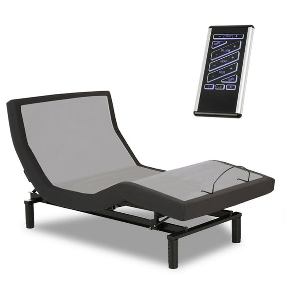 P-132 Foundation Style Adjustable Bed Base with LPConnect and (8) USB Ports, Black Finish, Twin XL