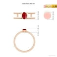 thumbnail image 4 of ANGARA Natural Oval Ruby Solitaire Parallel Split Shank Ring in 14K Rose Gold for Women (Size-6x4mm) | July Birthstone, Birthday, Anniversary, Jewelry Gift for Women | Natural Ruby Ring, 4 of 9