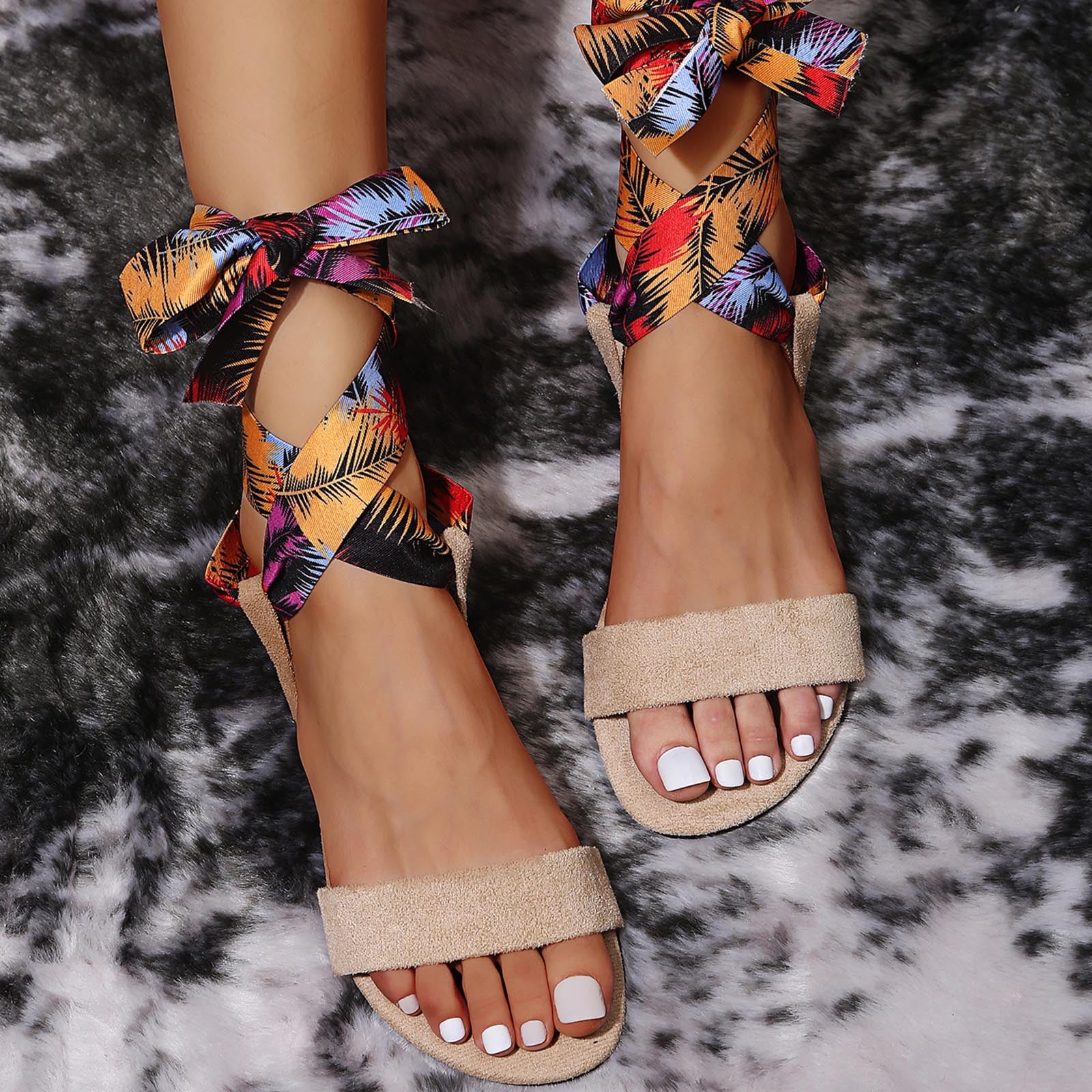 Girls tie up sandals deals