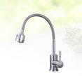 thumbnail image 1 of HAMPPLIES Kitchen Taps Stainless Steel Rotatable Single Hole 1Pcs, 1 of 8
