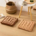thumbnail image 4 of Cojín cuadrado de galleta de lana de leche para asiento de suelo, cojín trasero, cojín corto de terciopelo para sala de estar, sofá, decoración del hogar, 4 of 5