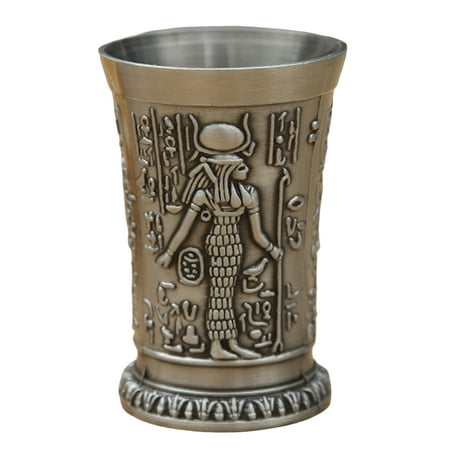 

HomeLife 50ML Shot Cup Food Grade Shock-resistance Zinc Alloy Comfortable Grip Egypt Drinking Cup Party Decor