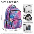 thumbnail image 5 of Chririnla Gradient Color Leopard Print School Bag with Lightweight, traspirante Multi-Pocket 17 Inch Kids Backpack for Camping Elementary, 5 of 10