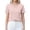 Pink, variant on Women's Solid Color V Neck Short Sleeve T Shirt Top, Trendy Design with Loose Plus Size Fit for Students, for Summer Daily Wear or Casual Going Out Pink