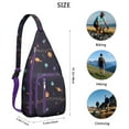 thumbnail image 3 of Cosmos Explorer Sling Backpack - Starry Night Sky Pattern Crossbody Shoulder Bag, Water-Resistant Hiking Essential, 3 of 4