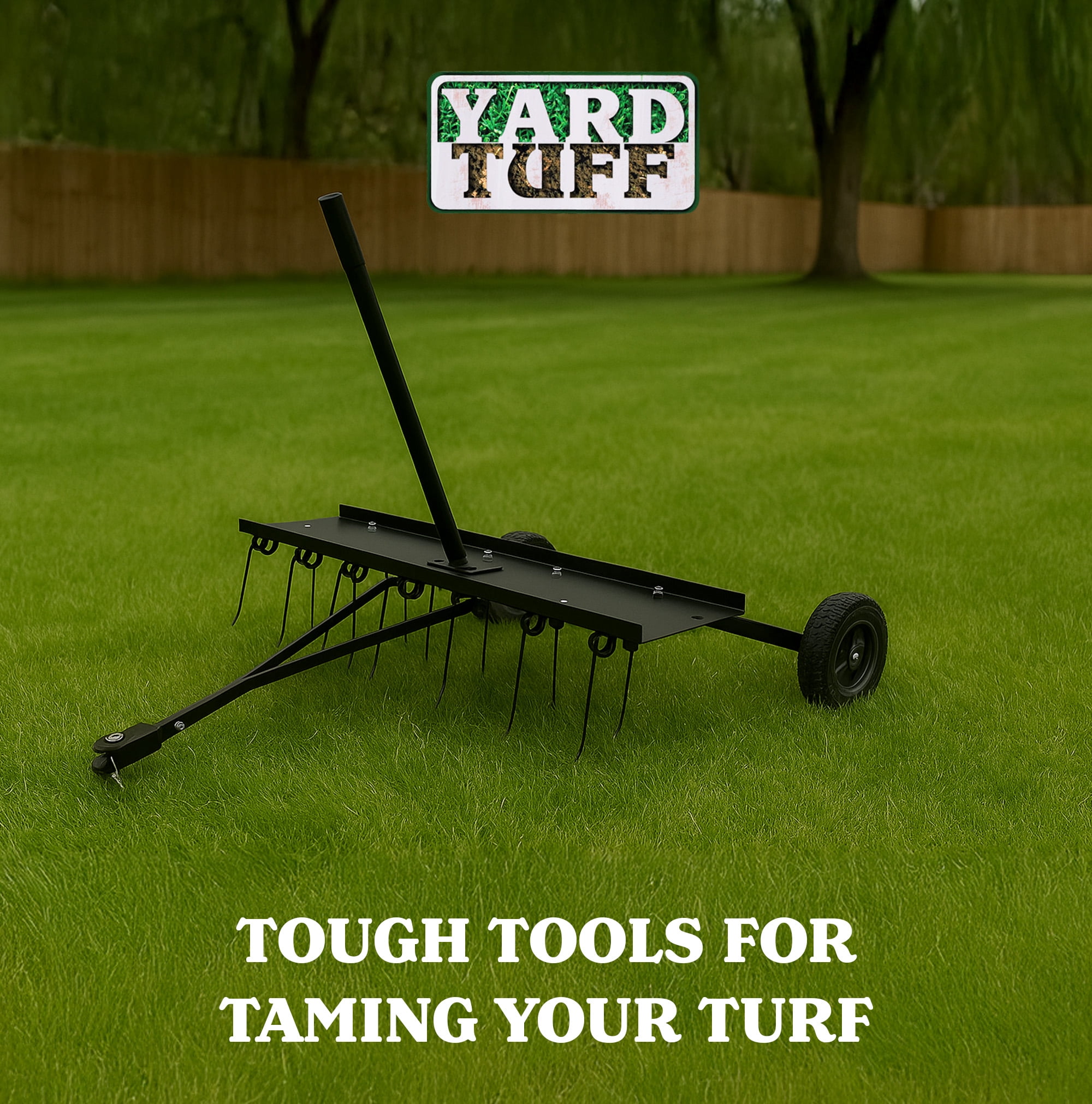 Yard Tuff Tine Dethatcher, 40 Inch Tow Behind Thatcher for Lawn Mower and ATVs