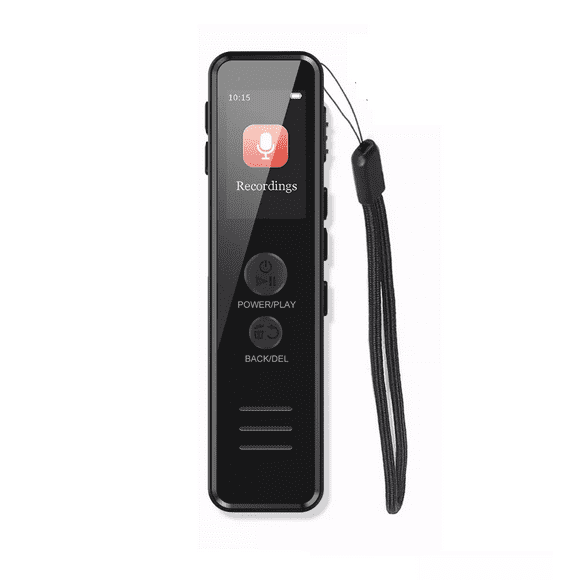Grabadora De Voz Digital 64gb, Reproductor Mp3 Con Pantalla, NEGRO