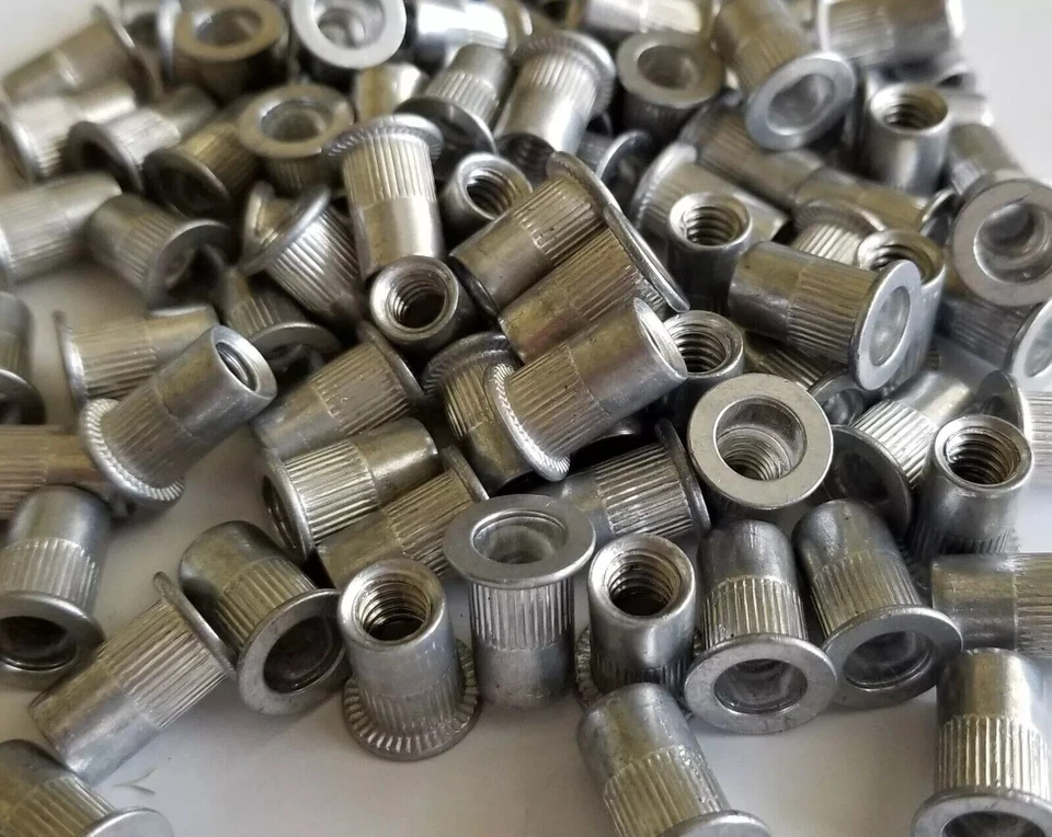 CIRCLE- 100 Pcs Aluminum 1/4-20 Rivet Nut Nutsert Rivnut