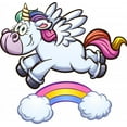 thumbnail image 2 of Cartoon Unicorn Flying over Wall Decal Wallmonkeys Peel and Stick Decals for Girls (24 in W x 23 in H) WM502909, 2 of 4