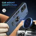 thumbnail image 2 of Phone Case for Motorola Edge 30 Neo Hybrid Case with Ring Kickstand, Heavy Duty Protection Armor Case with Comfortable Grip Support Magnetic Car Mount for Motorola Edge 30 Neo - Navyblue, 2 of 7