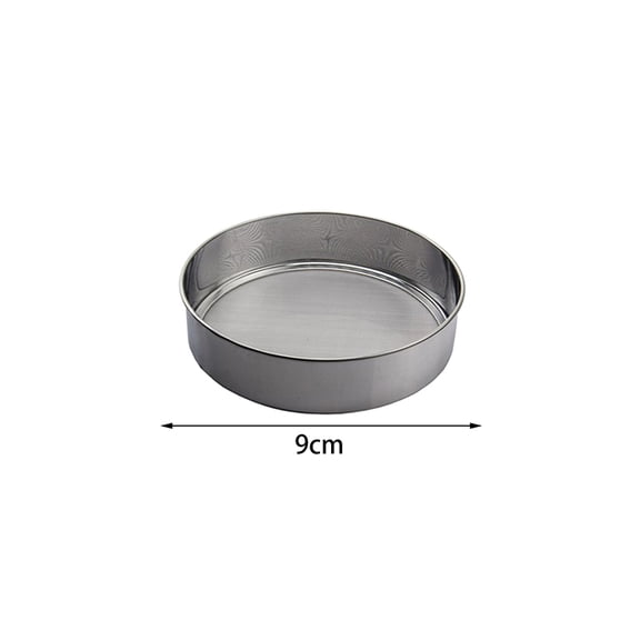 (9CM) 40 Mesh Kitchen Ultrafine Mesh Flour Sifter Professional Round Sieve Stainless Steel Sugar Sieve Cake Baking Strainer