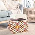 thumbnail image 5 of Ryvnso Red Artistic Checkered Pattern Large Lidded Foldable Storage Baskets Cubes Boxes Lids Bin for Home, 5 of 7
