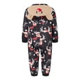 thumbnail image 4 of JYYYBF Matching Family Christmas Pajamas Elk Antler Long Sleeve Hooded Romper PJs Zipper Jumpsuit Loungewear, 4 of 6