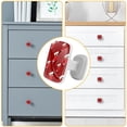 thumbnail image 4 of 4 Pieces Set Drawer Pulls Handle Square Wardrobe Cabinet Knobs with Stainless Steel Screws Furniture Kitchen Decor, 4 of 5