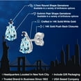 thumbnail image 2 of Gem Stone King 14K White Gold Sky Blue Topaz and Blue Sapphire Stud Earrings for Women | 1.06 Cttw | Gemstone November Birthstone | Pear Shape 6X4MM, 2 of 6