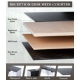 thumbnail image 5 of Chantmo Modern Wooden L Shaped Reception Desk 70.87 inch Commercial Counter Lockable Drawers Door Cabinet Light for Checkout Salon Black White Left, 5 of 8