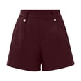 thumbnail image 4 of BUIGTTKLOP High Waisted Shorts Women 2026 Summer Business Casual Trousers Pleated Tailored Cuffed Bottoms with Pockets, 4 of 8